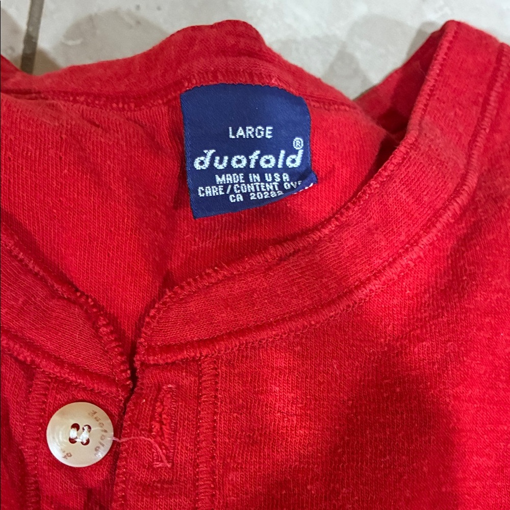 Duofold Red Union Thermal longjohns Vintage  - Large